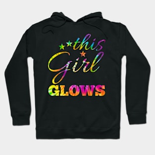 This Girl Glows For Girls And Women Tie Dye Kids Hoodie